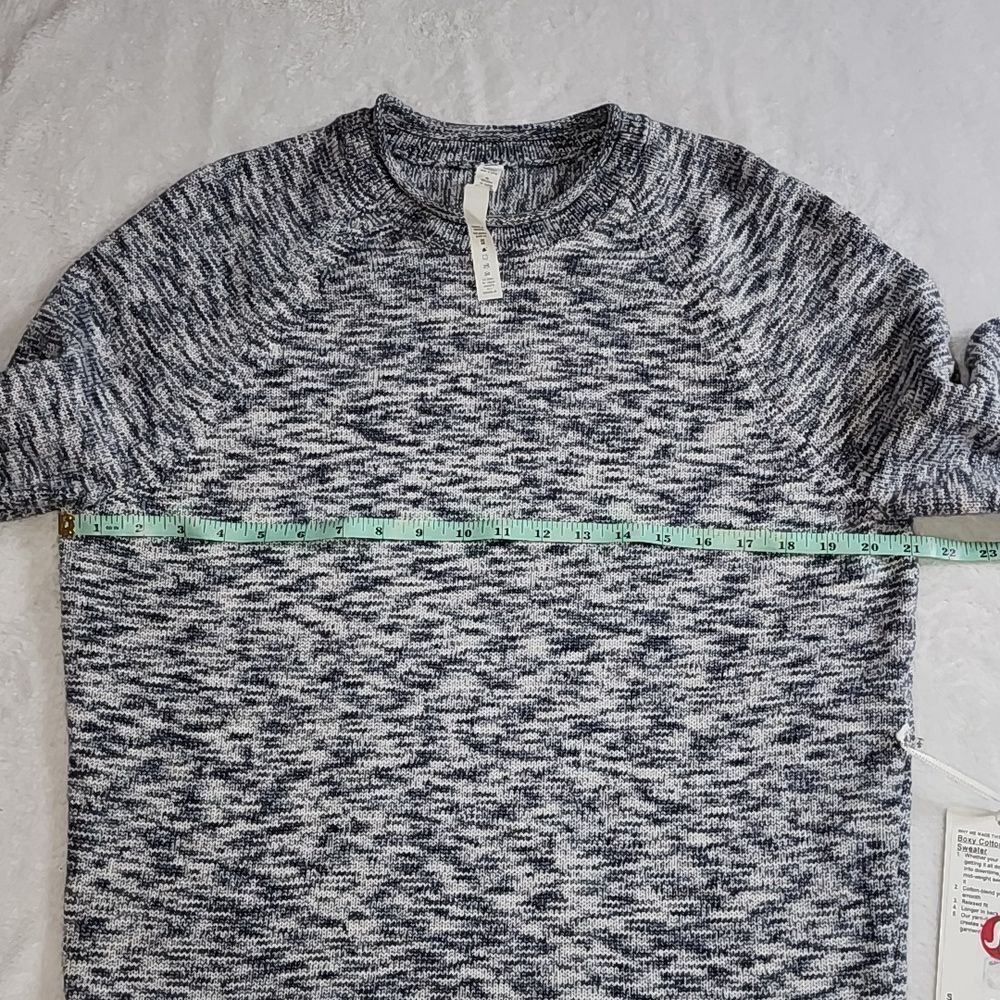 NWT Lululemon Boxy Cotton-Blend Sweater Size Small NWT Night Sea/Navy/Black/Blue - Picture 6 of 7